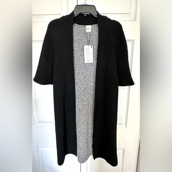 NWT Allthreads Mainstreet Black Grey Color Block Cardigan -Size Small - Picture 6 of 11